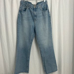 JCrew Point Sur raw hemmed, wide leg jeans.  Women’s, size 30.